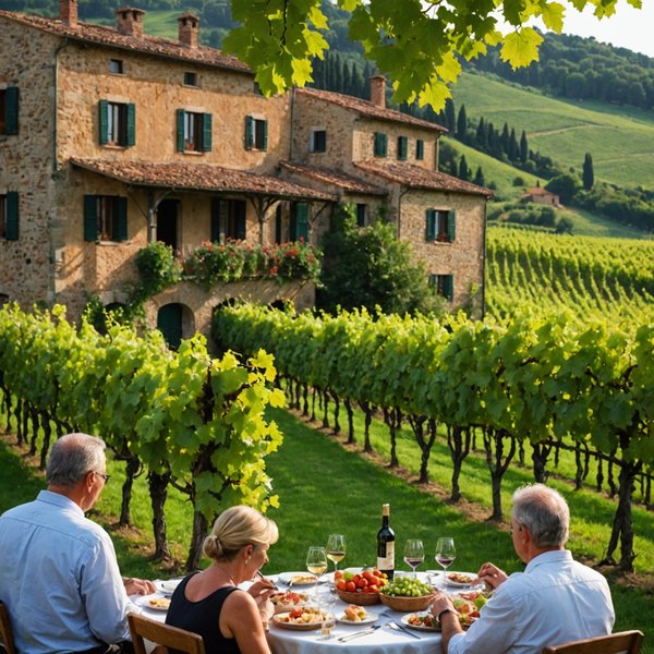 Quels hébergements en Toscane offrent des cours de cuisine italienne et des visites de vignobles?